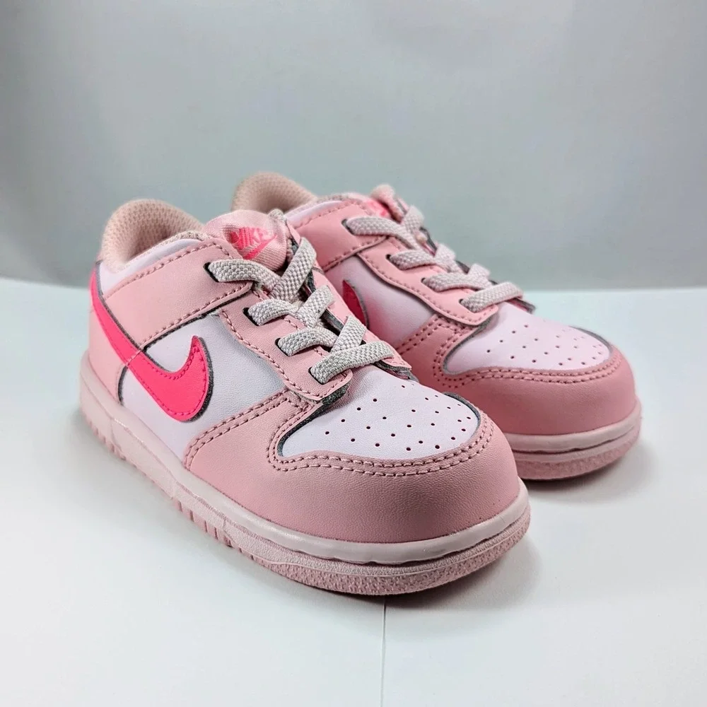 Nike Dunk Low Triple Pink (TDE) DH9761-600 SIZE 8C TODDLER Worn‎ Once